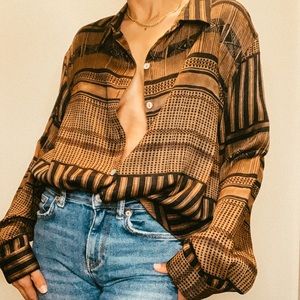 Patterned silk blouse